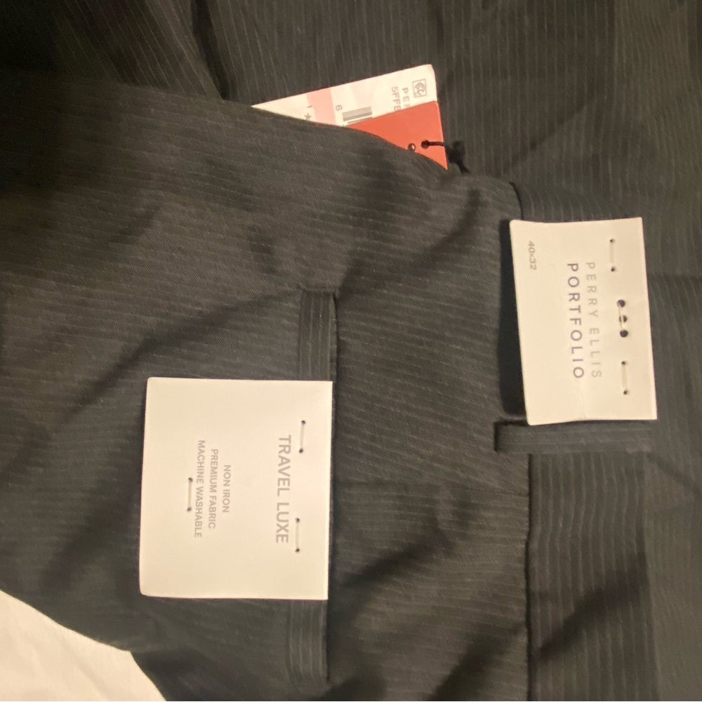 Perry Ellis Gray Pinstripe Trousers
